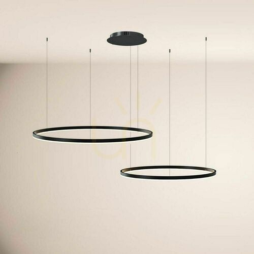 Check s.luce Ring LED Hängeleuchte 2-flammig Weiß 120 cm dimmbar