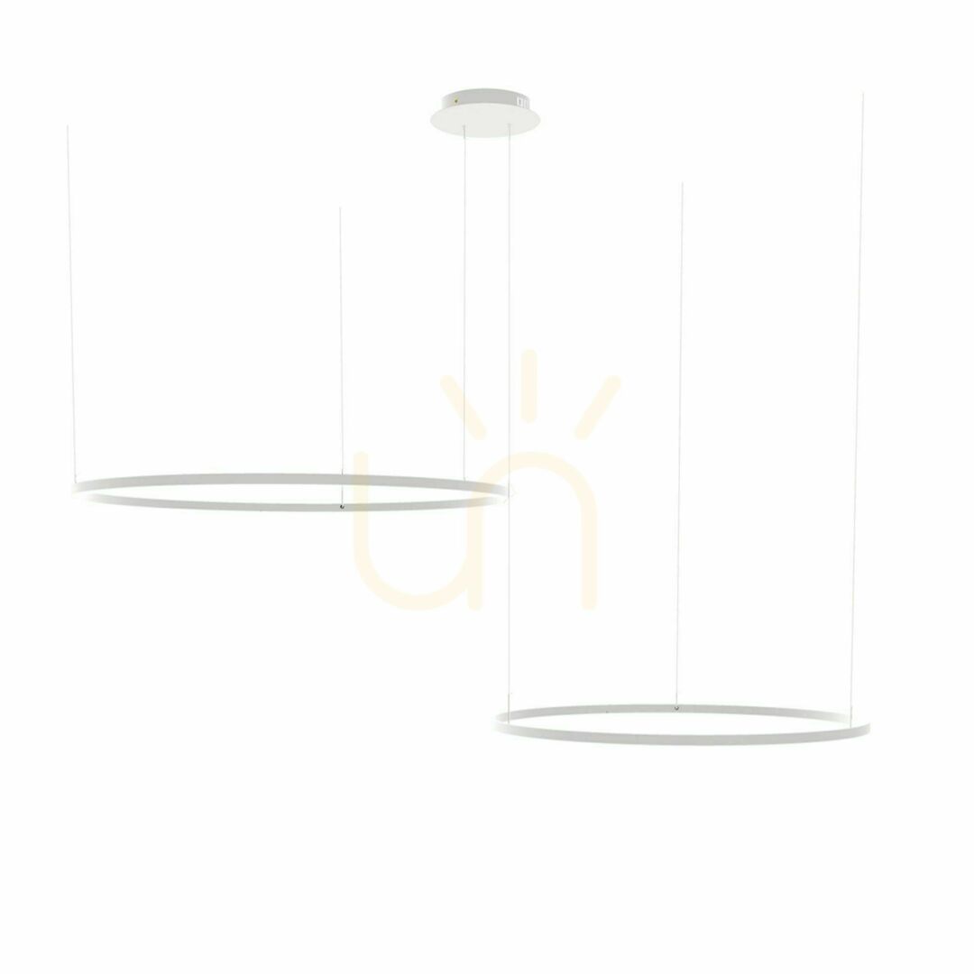 View s.luce Ring LED Hängeleuchte 2-flammig Weiß 120 cm dimmbar s.luce Ring LED Hängeleuchte 2-flammig Weiß 120 cm dimmbar