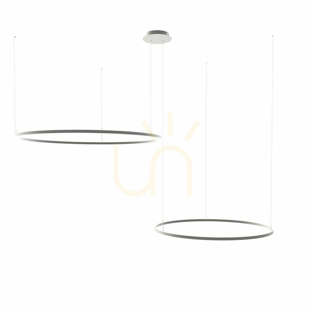 Show s.luce Ring LED Hängeleuchte 2-flammig Weiß 120 cm dimmbar s.luce Ring LED Hängeleuchte 2-flammig Weiß 120 cm dimmbar