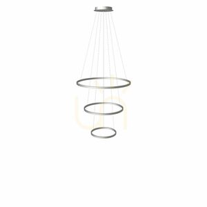 s.luce Ring LED Pendelleuchte 3-flammig Weiß 100/80/60 cm Dimmbar small 10