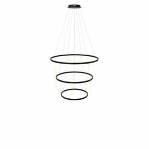 s.luce Ring LED Pendelleuchte 3-flammig Weiß 120 cm Dimmbar Linear small 13