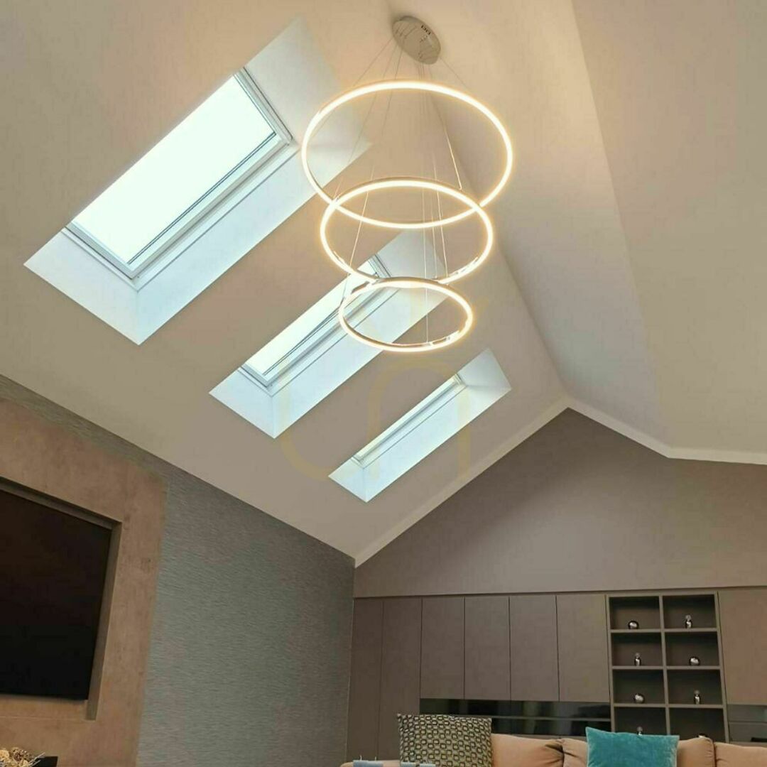 Show s.luce Ring LED Pendelleuchte 3-flammig weiß rund modern 3000K drehbar s.luce Ring LED Pendelleuchte 3-flammig weiß rund modern 3000K drehbar