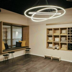 s.luce Ring LED 3-Light Pendant Chandelier White 80/60/40 cm Modern small 2
