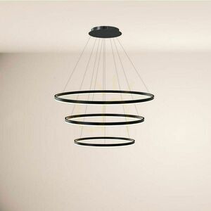 s.luce Ring LED Pendant Light 3-Light Black 80/60/40 cm Dimmable 1 s.luce Ring LED Pendant Light 3-Light Black 80/60/40 cm Dimmable small 1