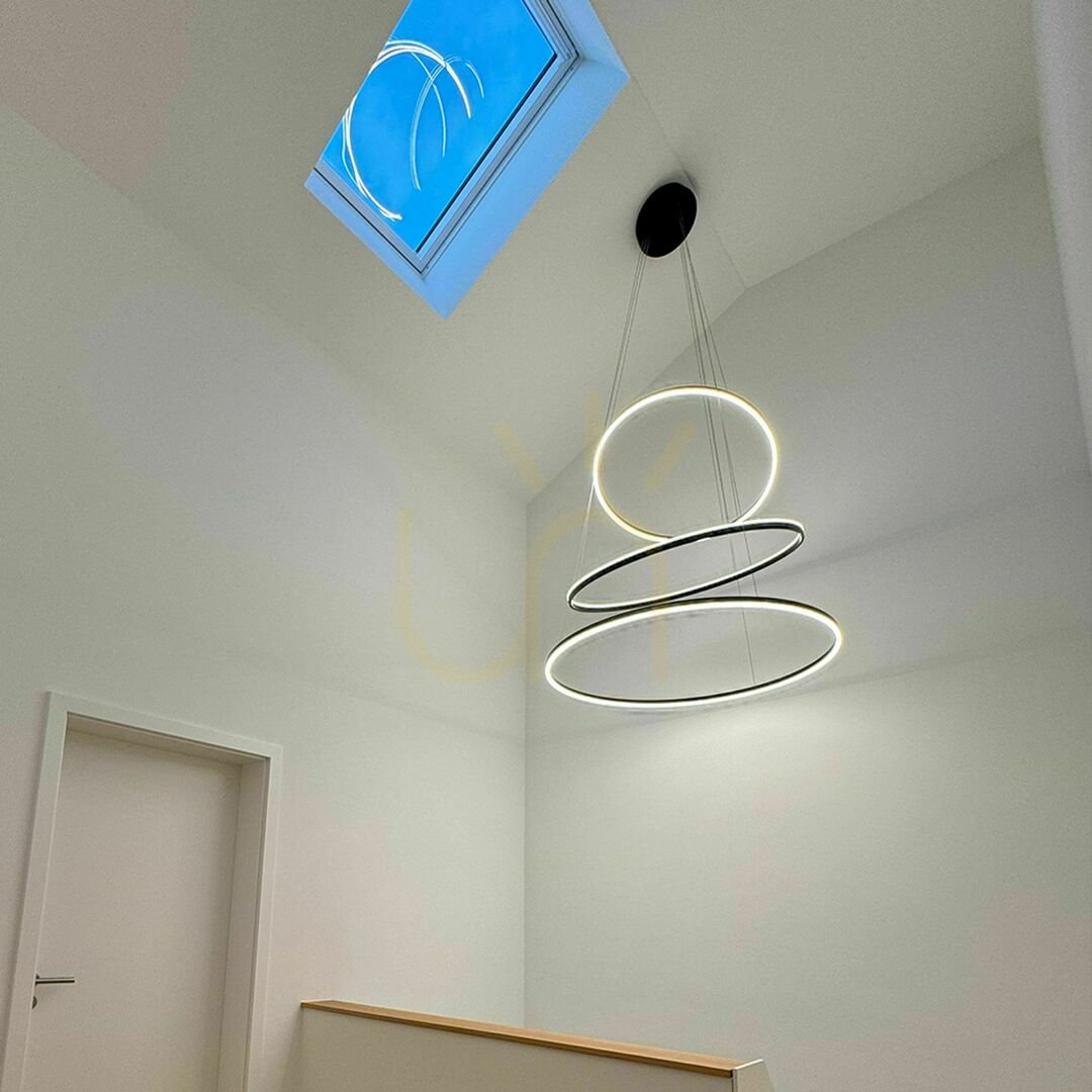 Check s.luce Ring LED Pendant Light 3-Light Black 80/60/40 cm Dimmable s.luce Ring LED Pendant Light 3-Light Black 80/60/40 cm Dimmable