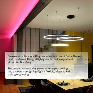 s.luce Ring LED 3-Light Golden Pendant Light 80/60/40 cm small 4