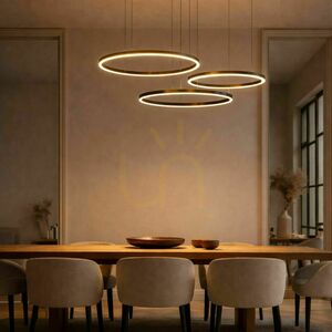 s.luce Ring LED 3-Light Golden Pendant Light 80/60/40 cm small 6