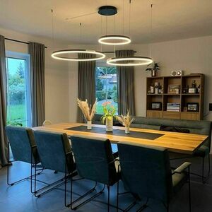 s.luce Ring LED 3-Light White Metal Round Ceiling Chandelier 80/100/120 cm small 10