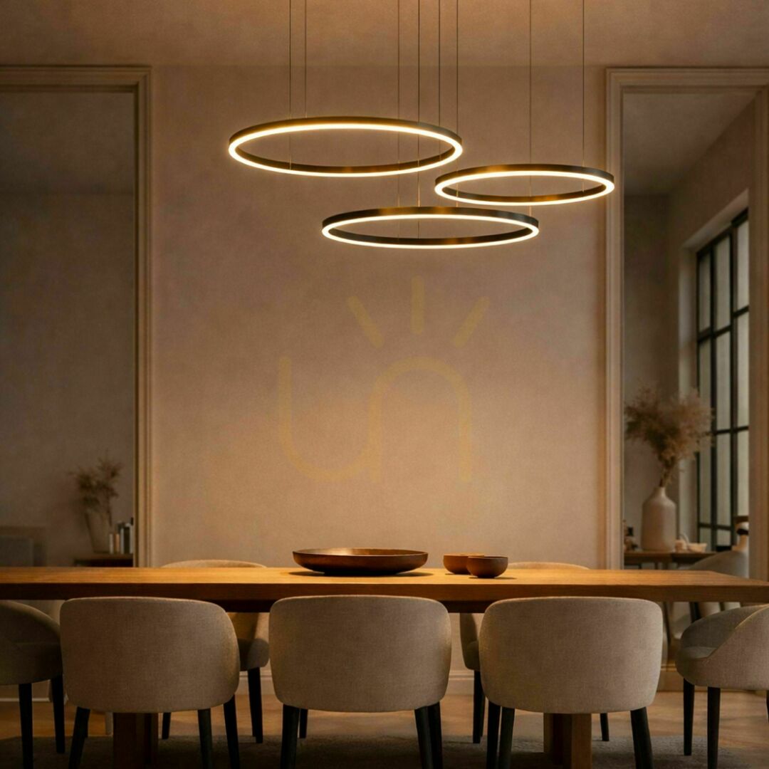 View s.luce Ring LED 3-Light Chandelier Silver 100/80/60 cm Modern Minimalist s.luce Ring LED 3-Light Chandelier Silver 100/80/60 cm Modern Minimalist