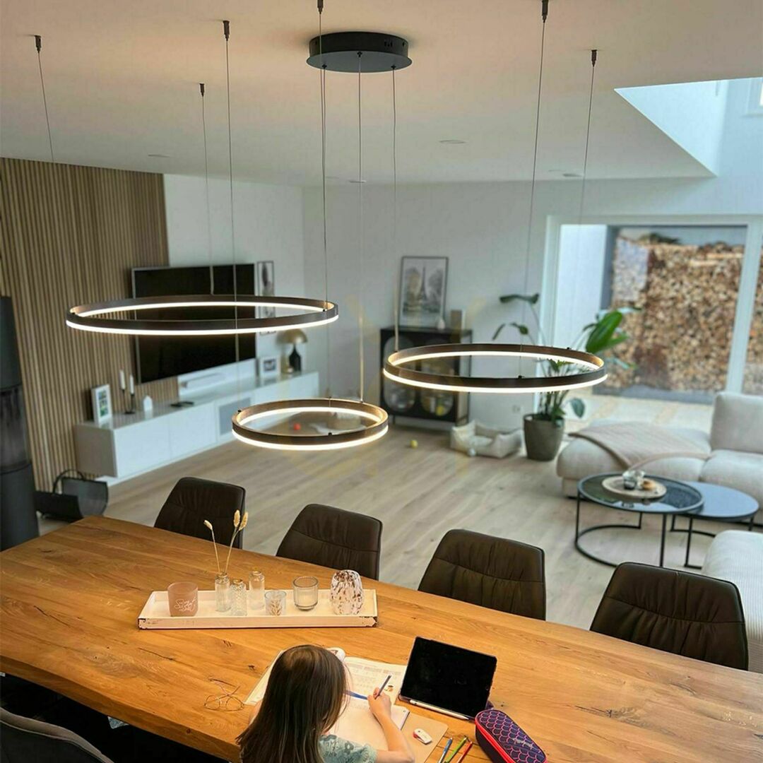 Show s.luce Ring LED 3-Light Chandelier Silver 100/80/60 cm Modern Minimalist s.luce Ring LED 3-Light Chandelier Silver 100/80/60 cm Modern Minimalist