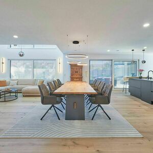 s.luce Ring LED 3-Light Chandelier Silver 120 cm Modern Minimalist small 14