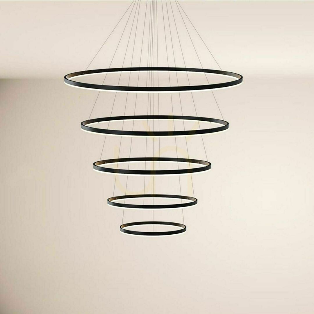 View s.luce Ring LED 5-Light Golden Round Pendant Light s.luce Ring LED 5-Light Golden Round Pendant Light