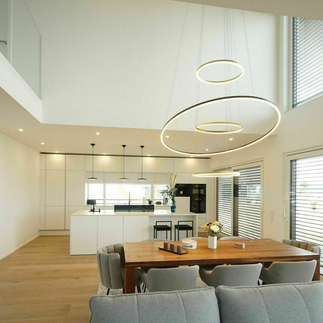 Preview s.luce Ring LED 5-Light Golden Round Pendant Light s.luce Ring LED 5-Light Golden Round Pendant Light