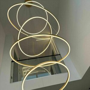 s.luce Ring LED Pendelleuchte 5-flammig schwarz 150 cm dimmbar small 14
