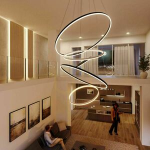 s.luce Ring LED 5-Light Silver Round Pendant Light 100 cm 0 s.luce Ring LED 5-Light Silver Round Pendant Light 100 cm small 0