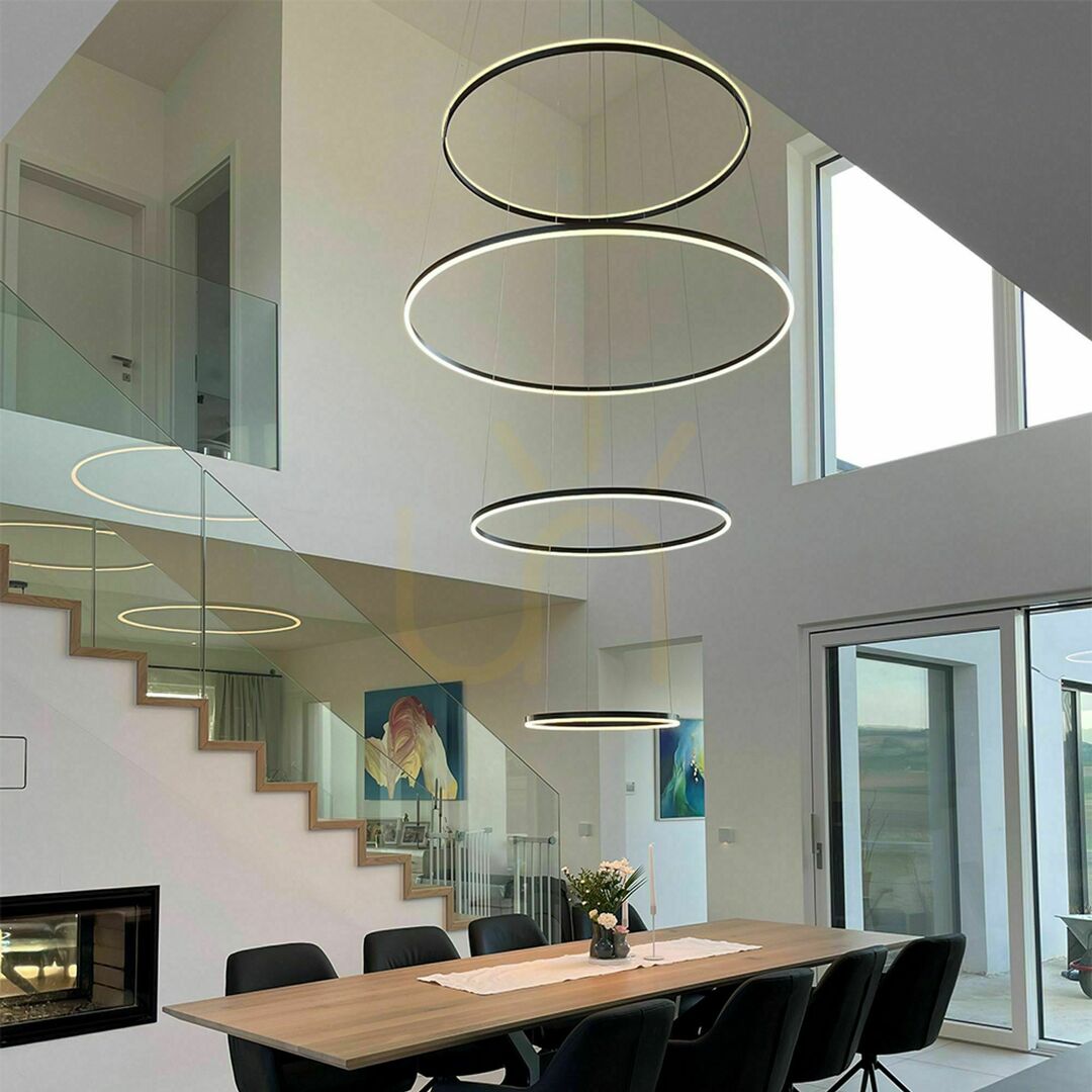 Preview s.luce Ring LED Pendant Light 5-Light Silver 3000K Dimmable Round s.luce Ring LED Pendant Light 5-Light Silver 3000K Dimmable Round