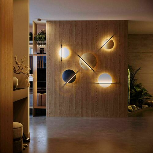 Check Flush Ceiling Light s.luce Artus LED White 40 cm Round Metal Dimmable