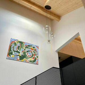 s.luce Orb Modular 3-Light Chandelier White Glass Black Suspension small 7