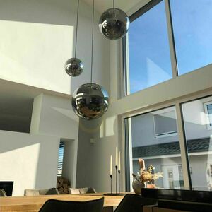 s.luce Orb 3-light copper glass chandelier small 12