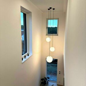 s.luce Orb 3-flammige Pendelleuchte Schwarz Glas Metall Modern small 8