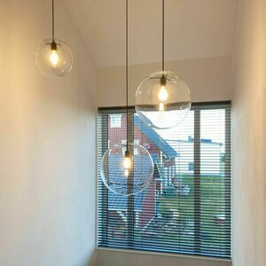 s.luce Orb 179388 pendant light, 3×E27, clear glass, white canopy, Ø20/30/40 cm small 11