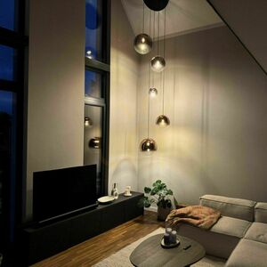 s.luce Orb 5-flammige Glas Hängelampe Weiß modern 1 s.luce Orb 5-flammige Glas Hängelampe Weiß modern small 1