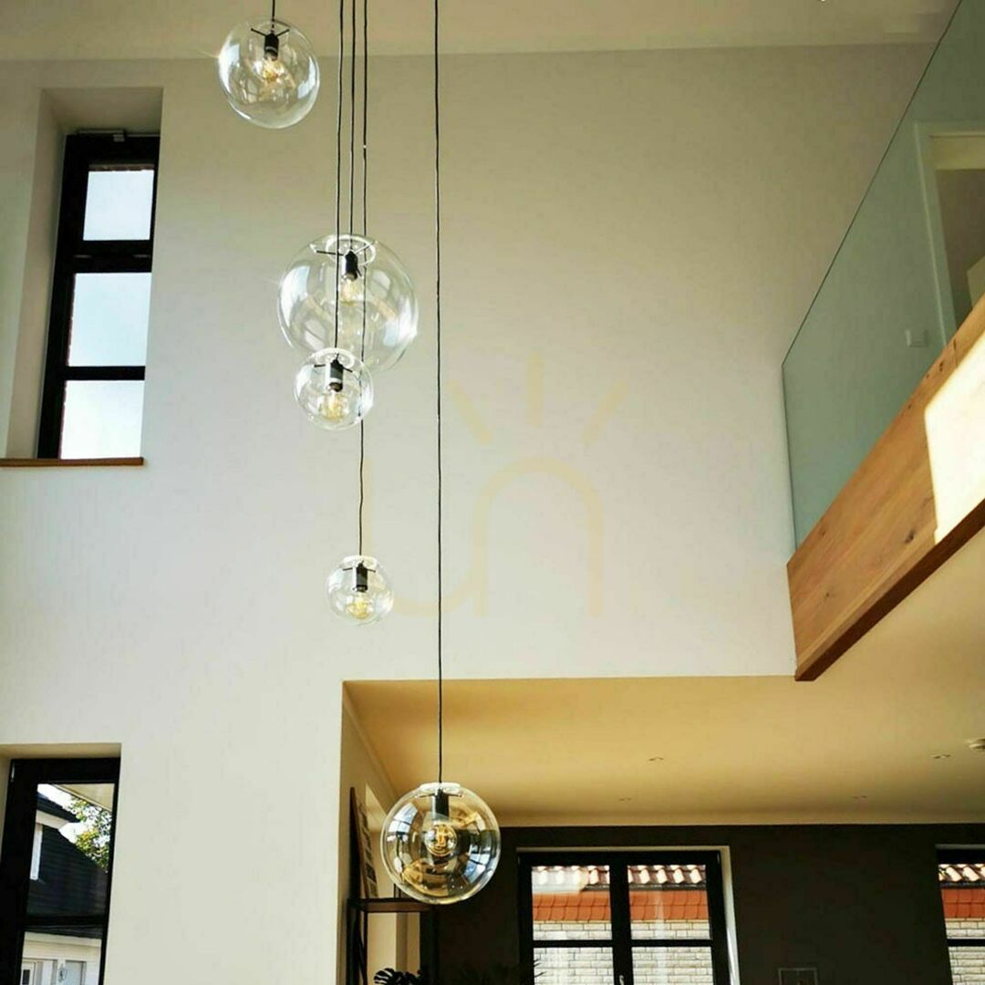 Display s.luce Orb 5-flammiger Pendelleuchter aus Glas und Metall in Kupfer s.luce Orb 5-flammiger Pendelleuchter aus Glas und Metall in Kupfer