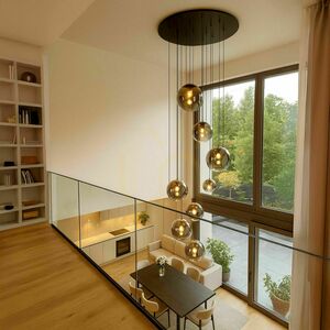 s.luce Orb 12-Light Black Glass Metal Chandelier small 3