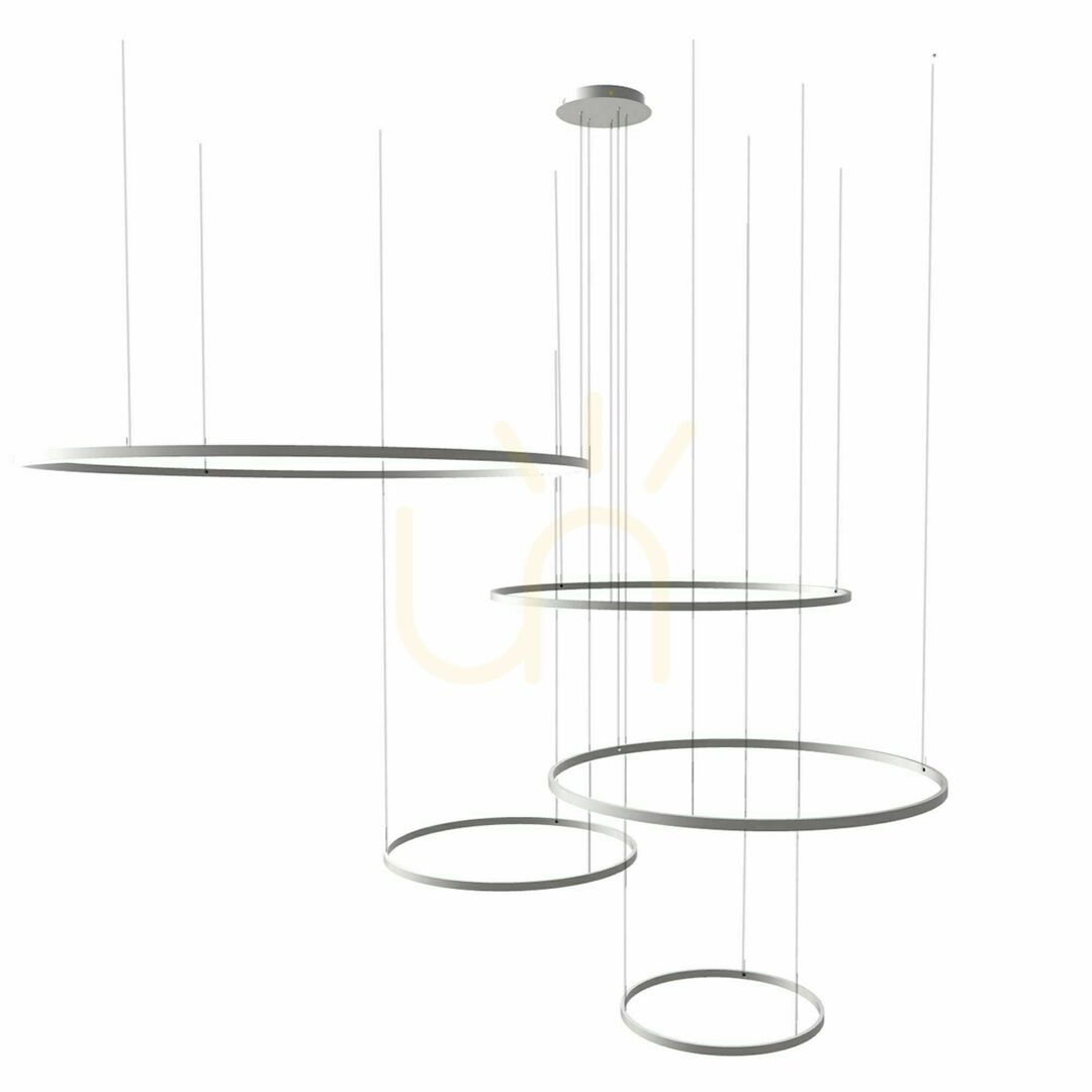 Check s.luce Ring LED 5-Light Black Round Pendant Chandelier s.luce Ring LED 5-Light Black Round Pendant Chandelier