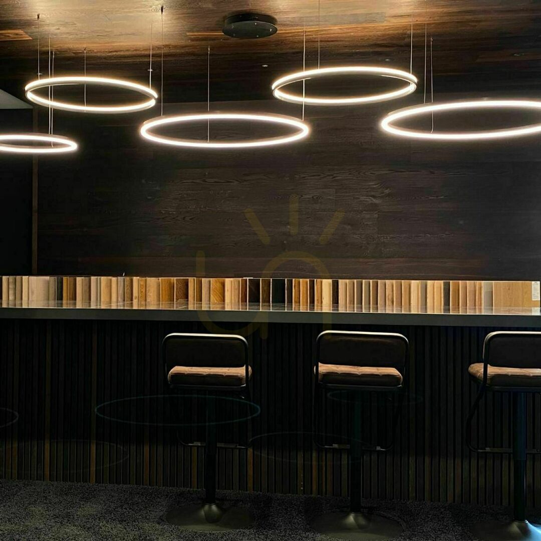 Preview s.luce Ring LED 5-Light Black Round Pendant Chandelier s.luce Ring LED 5-Light Black Round Pendant Chandelier