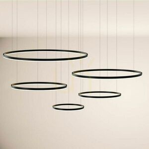 s.luce Ring LED Kronleuchter 5-flammig Schwarz Modern Dimmbar small 1