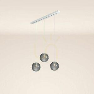 s.luce Orb Smoky Glass 3-Light Pendant Light Ø30 cm small 13