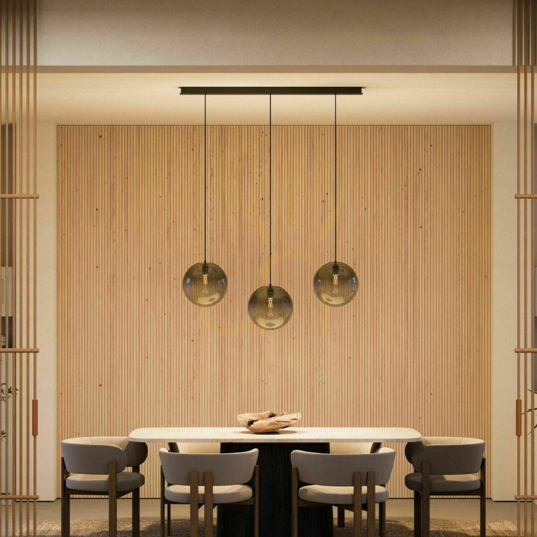 s.luce Orb 3-Light Pendant Light Ø30 cm Glass Metal Dining Room