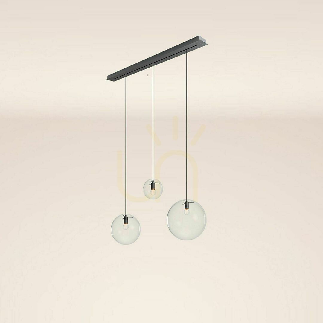 Show s.luce Orb 3-Light Gold Glass Pendant Chandelier Ø20/30/40 cm s.luce Orb 3-Light Gold Glass Pendant Chandelier Ø20/30/40 cm