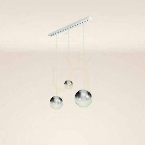 Check s.luce Orb Smoky Glass 3-Light Pendant Lamp Dining Table Ø20/30/40 cm