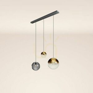 s.luce Orb 3-Light Copper Glass Pendant Chandelier Ø20/30/40 cm 12 s.luce Orb 3-Light Copper Glass Pendant Chandelier Ø20/30/40 cm small 12
