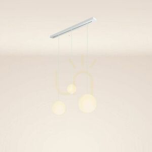 s.luce Orb 3-Licht Pendelleuchte Gold Glas Metall Ø 20/30/40 cm small 14