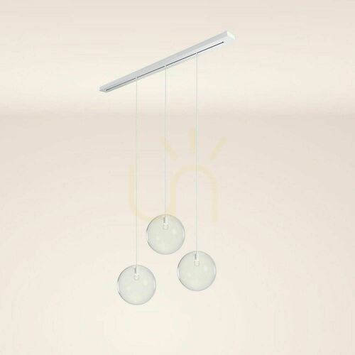 Check s.luce Orb 3-light chandelier glass metal round 40 cm E27 dimmable