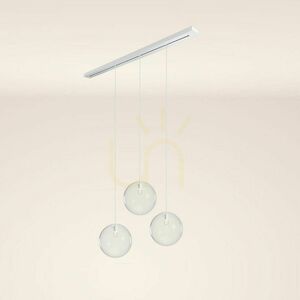 s.luce Orb 3-Light Golden Glass Metal Chandelier 40 cm small 11