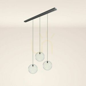 s.luce Orb 3-flammiger Glas-Hängeleuchter Rauchgrau Ø40 cm E27 small 4