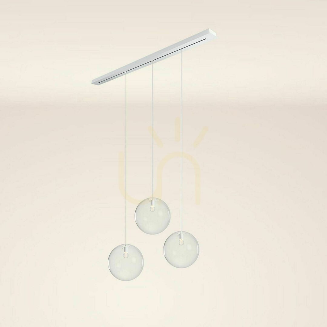 View s.luce Orb 3-flammiger Glas Pendelleuchter rund 40 cm E27 dimmbar s.luce Orb 3-flammiger Glas Pendelleuchter rund 40 cm E27 dimmbar