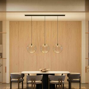 s.luce Orb 3-Light Gold Glass Metal Dining Room Chandelier, 40 cm small 0