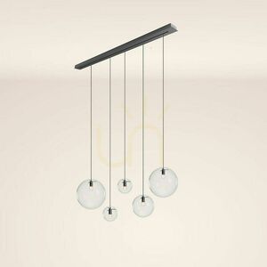 s.luce Orb 5-Light Gold Glass Chandelier for Dining Room small 12