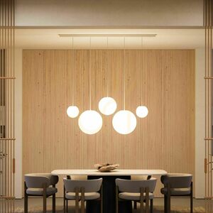s.luce Orb 5-Light Copper Glass Chandelier 40 cm small 1