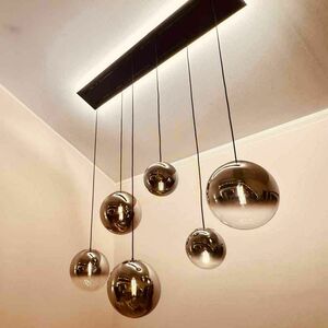 s.luce Orb 5-Light Copper Glass Chandelier 40 cm small 2