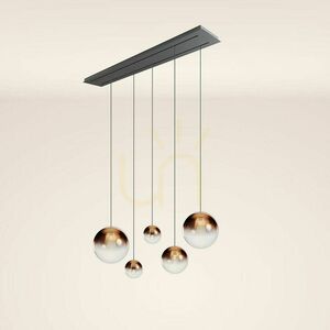 s.luce Orb 5-flammiger Hängeleuchter Smoky Glas Modern 160 cm small 9