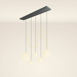 s.luce Orb 5-flammiger Glas-LED Kronleuchter rund, 2-reihig, 160 cm small 7