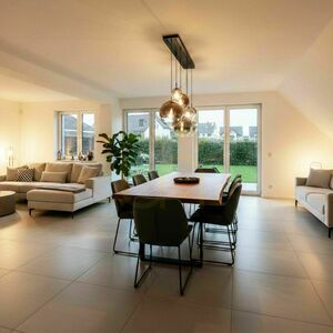 s.luce Orb 5-arm Smoky Glass Chandelier, 2-Row, 160 cm small 2