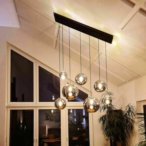 s.luce Orb 8-flammiger goldener Glas- und Metall-Kronleuchter, 2-reihig 5 s.luce Orb 8-flammiger goldener Glas- und Metall-Kronleuchter, 2-reihig small 5