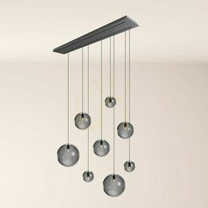 s.luce Orb 8-flammiger Smoky Glas-LED-Chandelier, 2-reihig, 160 cm 7 s.luce Orb 8-flammiger Smoky Glas-LED-Chandelier, 2-reihig, 160 cm small 7